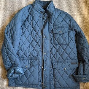 Ralph Lauren Polo Men's Quilted Puffer Barn Jacket - Grey Blue